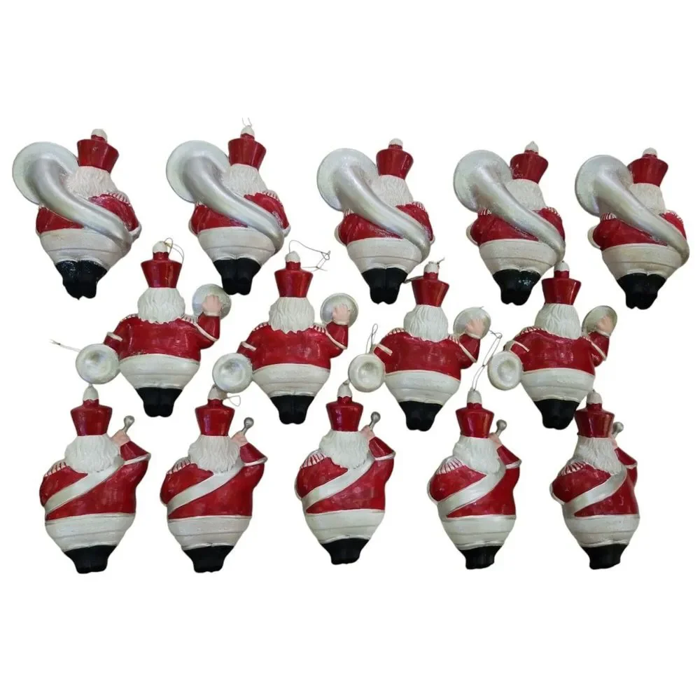 Vintage Santa Ornaments Christmas‎ Music Instruments Holiday Decorations Crafts